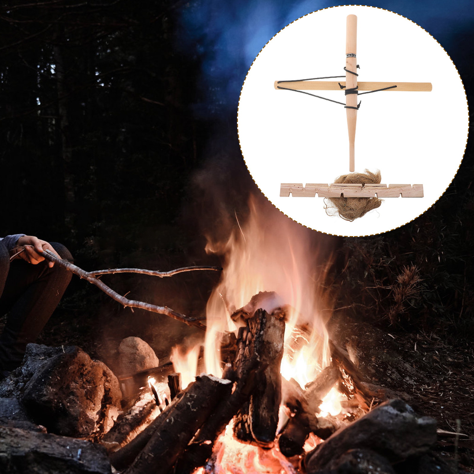 Survival Kit - Bow Drill Fire Starters Outdoor Primitive