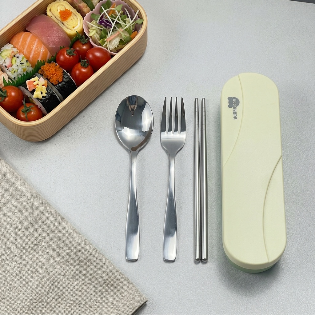 Outdoor Camping Essentials - Portable Cutlery Set Stainless Steel Utensils