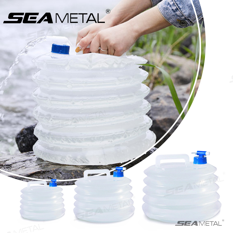 Outdoor Camping Water Tank - SEAMETAL 5L-15L Car Collapsible Bucket Portable