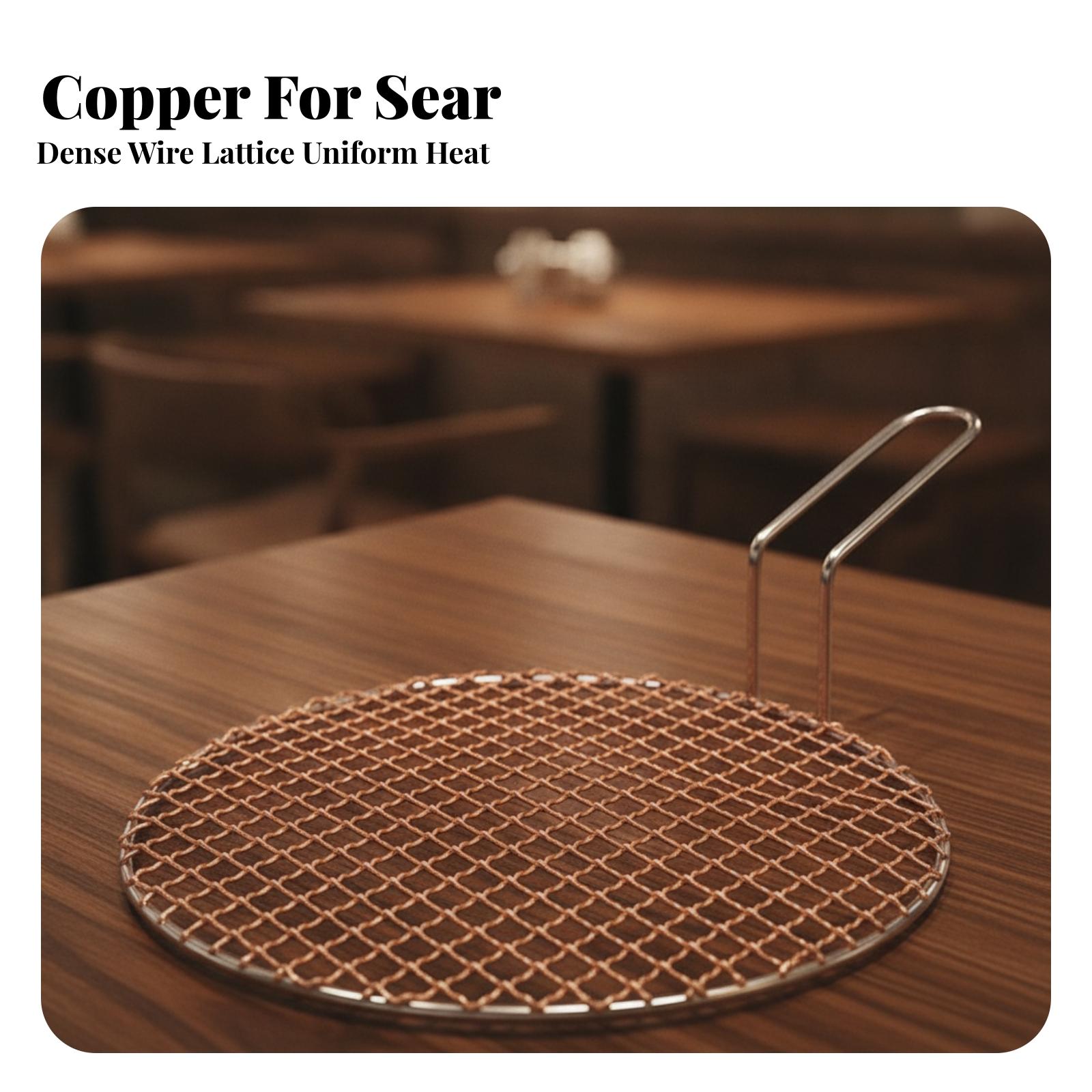 Portable Copper Mesh Round Gri - Outdoor Camping Grill ulasan dan harga