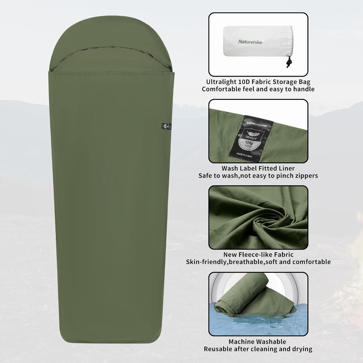 Naturehike Sleeping Bag Liner  - Outdoor Camping Sleeping Bag ulasan dan harga