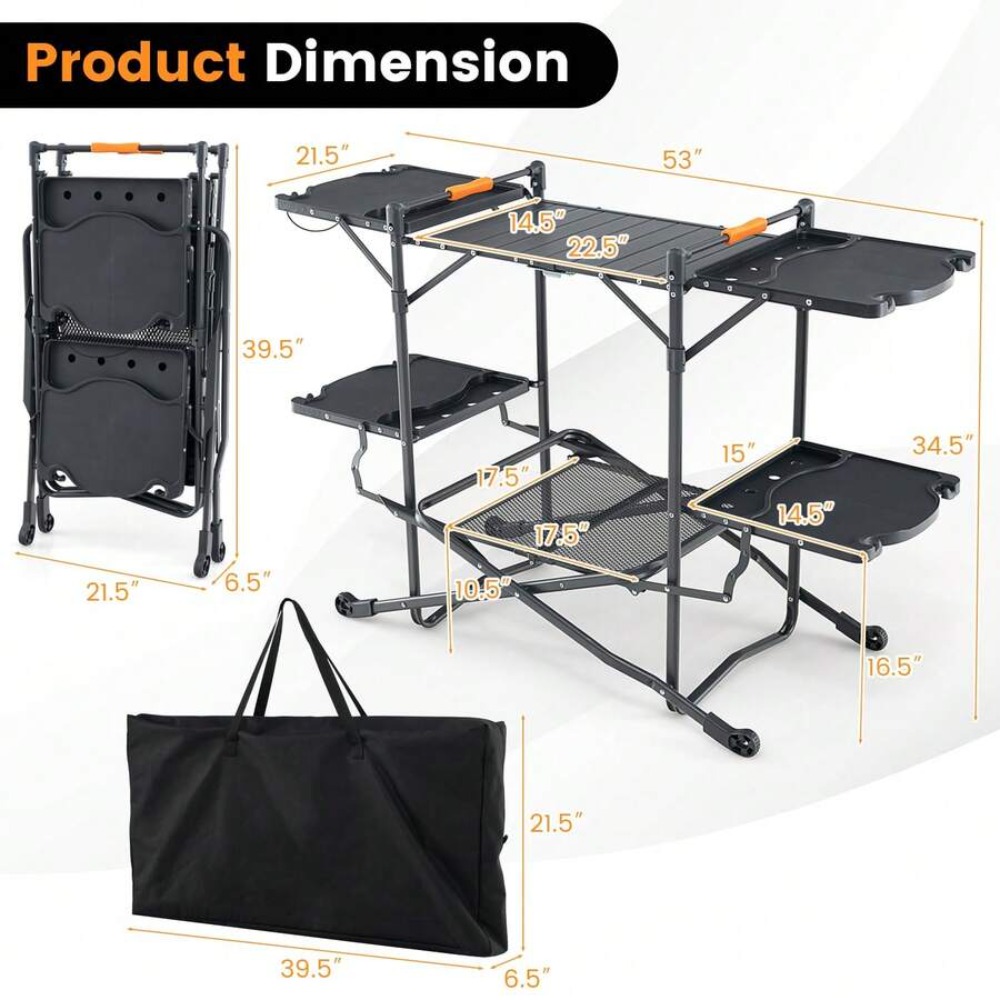 Folding Camping Cooking Table  - Outdoor Camping Kitchen Setup ulasan dan harga