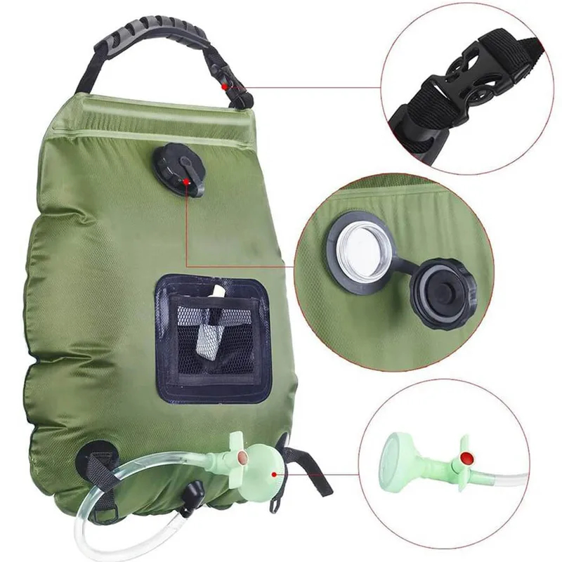 Solar Shower Bag 20L Outdoor S - Outdoor Camping Hot Water Shower ulasan dan harga