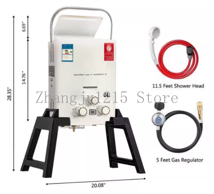 Propane LPG  Gas Tankless Wate - Outdoor Camping Hot Water Shower ulasan dan harga