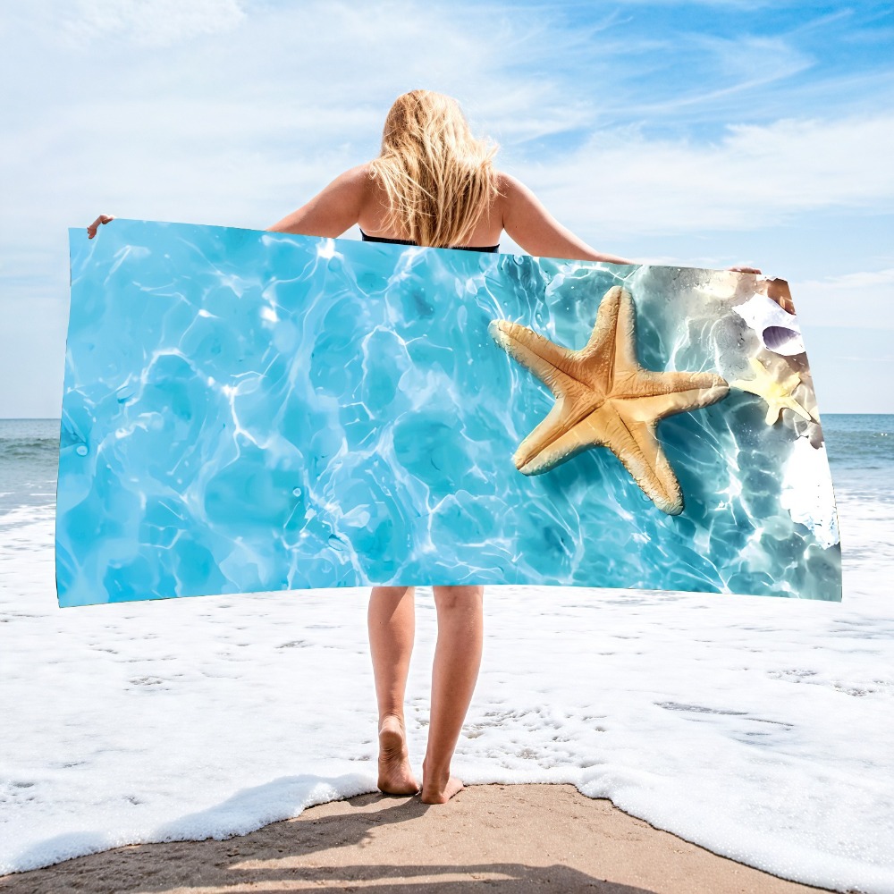 27.5x55inch Blue Ocean Jellyfi - Camp Towel Microfiber ulasan dan harga