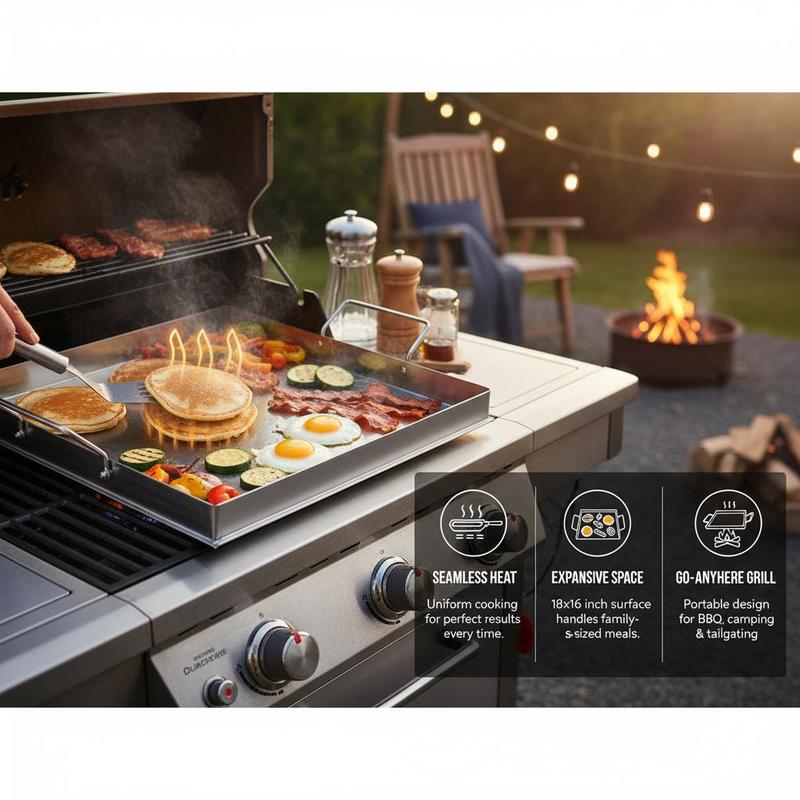 Universal Flat Top Griddle 18x - Outdoor Camping Essentials ulasan dan harga