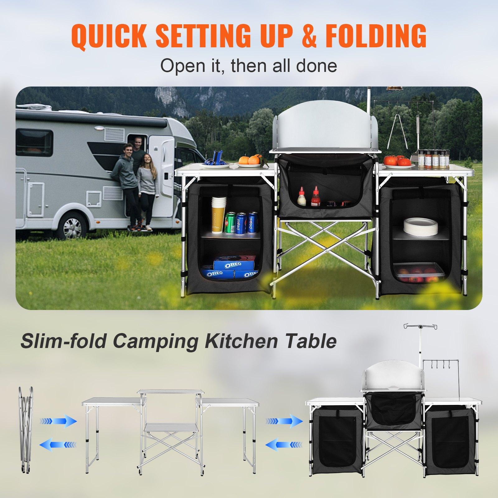 【Father's Day Gifts】VEVOR Fold - Outdoor Camping Kitchen Setup ulasan dan harga