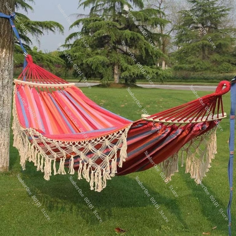 Canvas Double Hammock with Tas - Outdoor Camping Hammock Chair ulasan dan harga