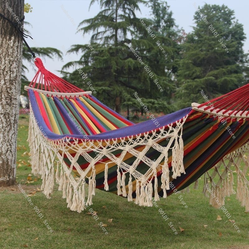 Canvas Double Hammock with Tas - Outdoor Camping Hammock Chair ulasan dan harga