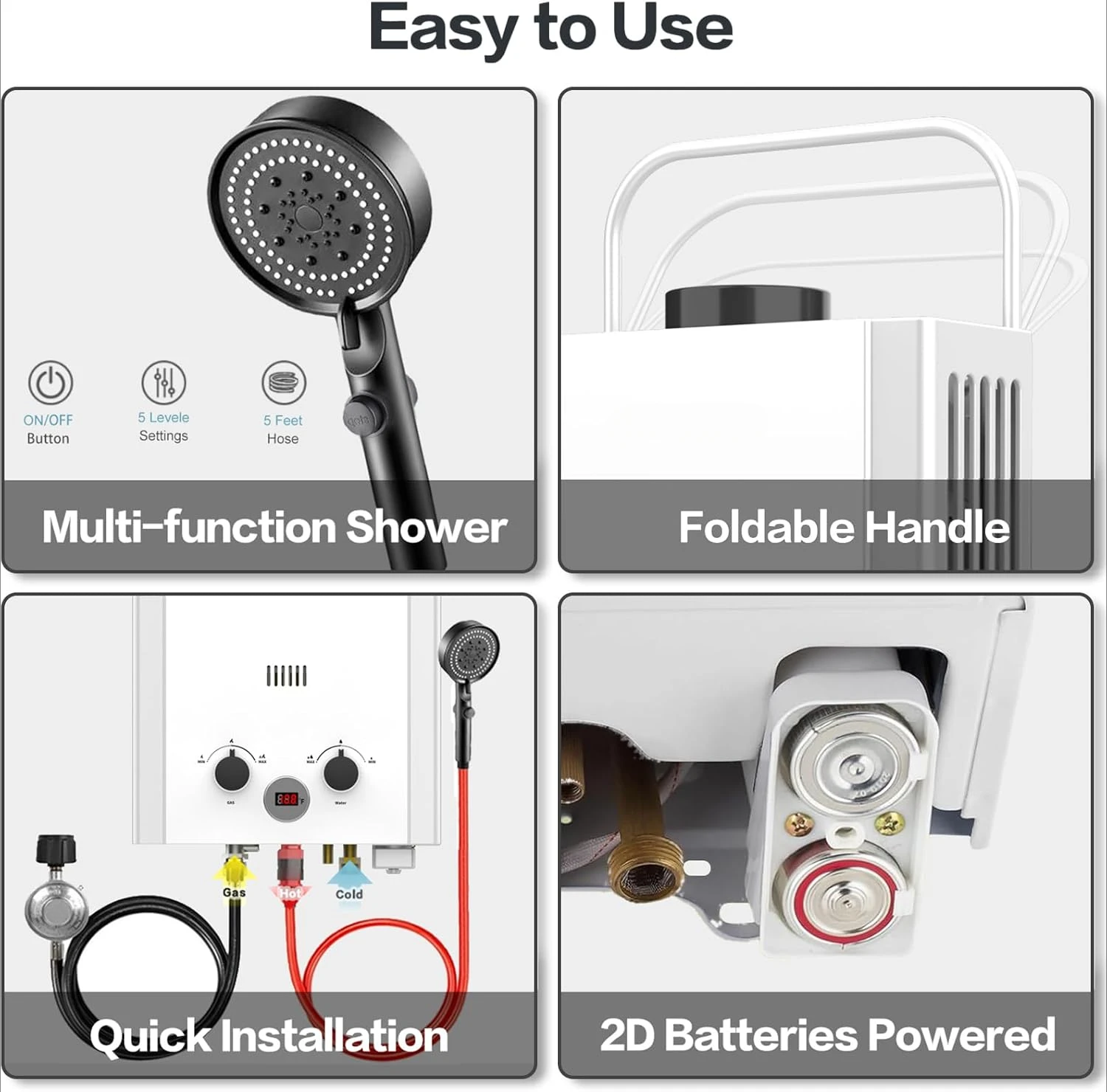 Propane Tankless Water Heater  - Outdoor Camping Hot Water Shower ulasan dan harga