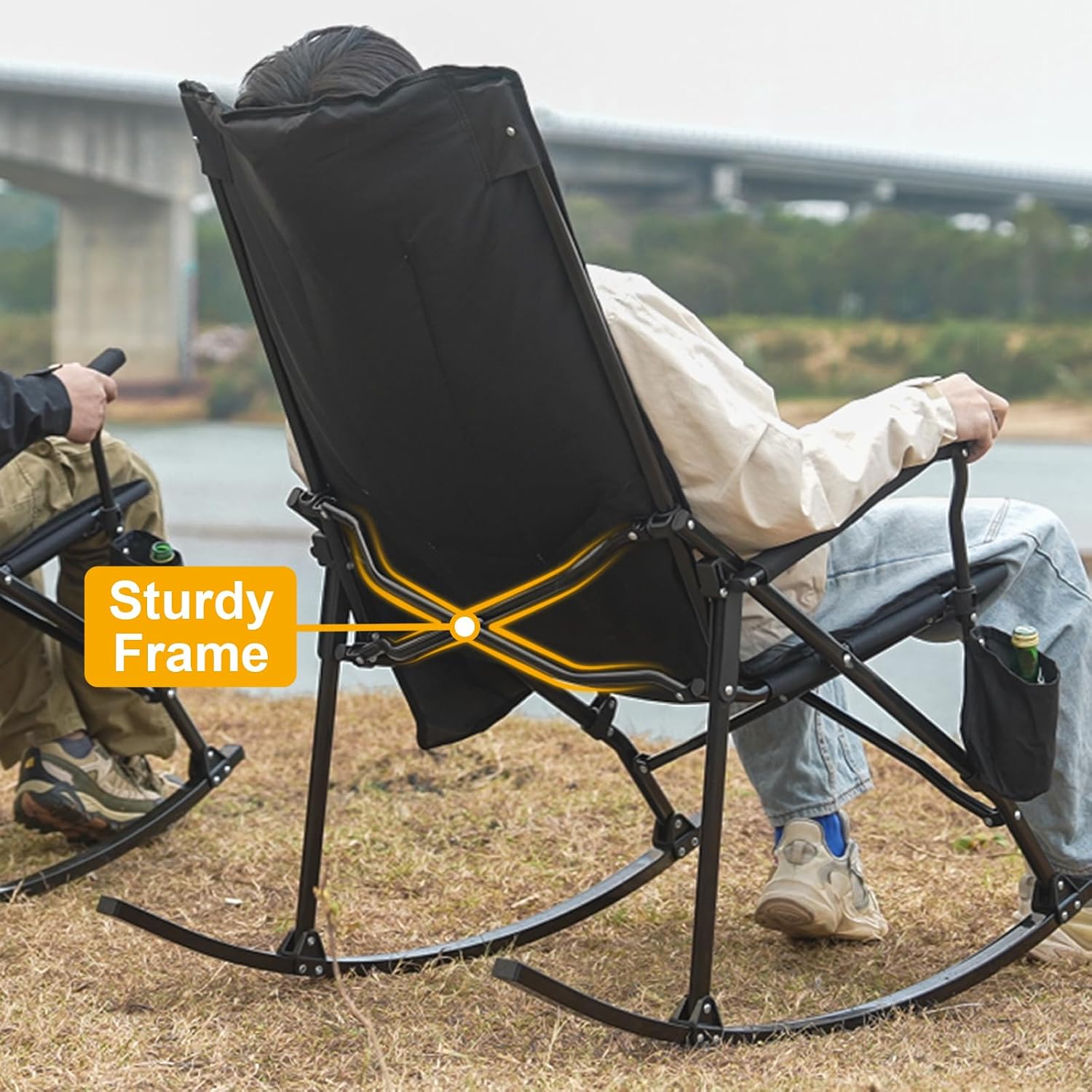 High Back Portable Rocking Cha - Outdoor Camping Rocker ulasan dan harga