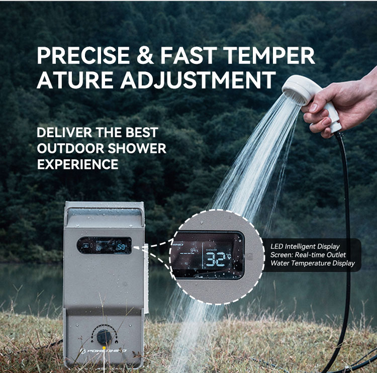 Powerhino Outdoor Water Heater - Outdoor Camping Hot Water Shower ulasan dan harga