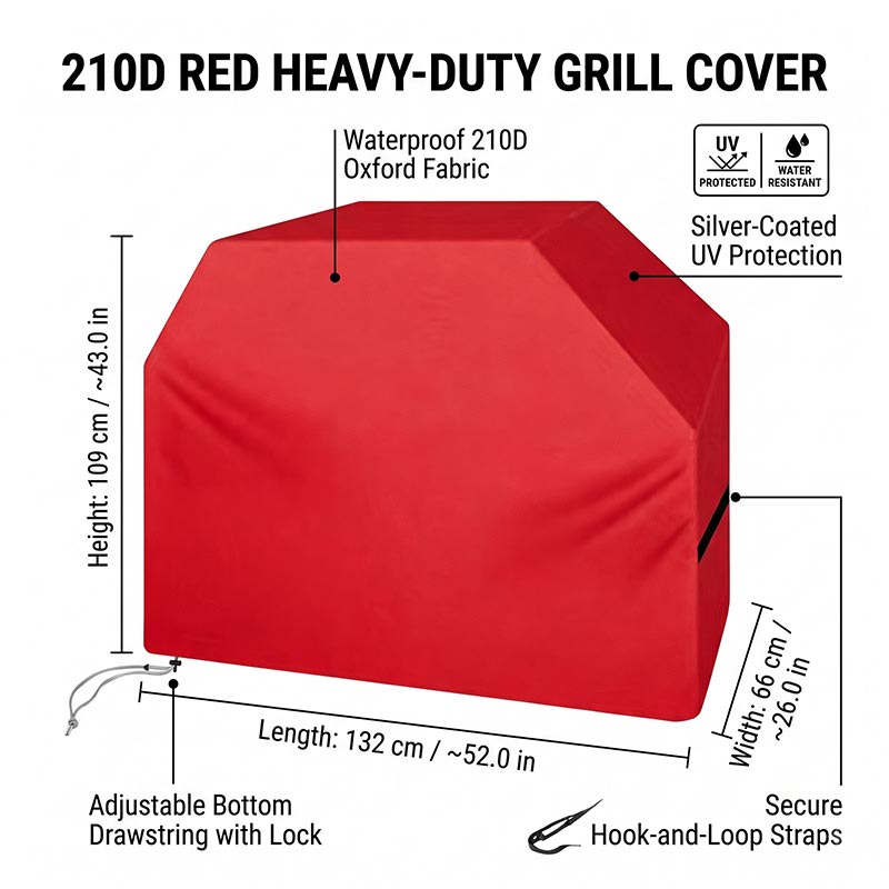 210D BBQ Cover Dustproof Water - Outdoor Camping Grill ulasan dan harga