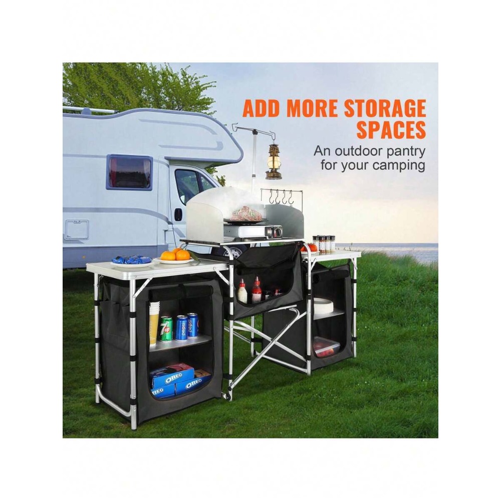 Folding Camping Kitchen Table  - Outdoor Camping Kitchen Setup ulasan dan harga
