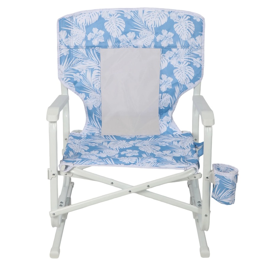 Mainstays Blue Low‑Sitting Bea - Outdoor Camping Rocker ulasan dan harga