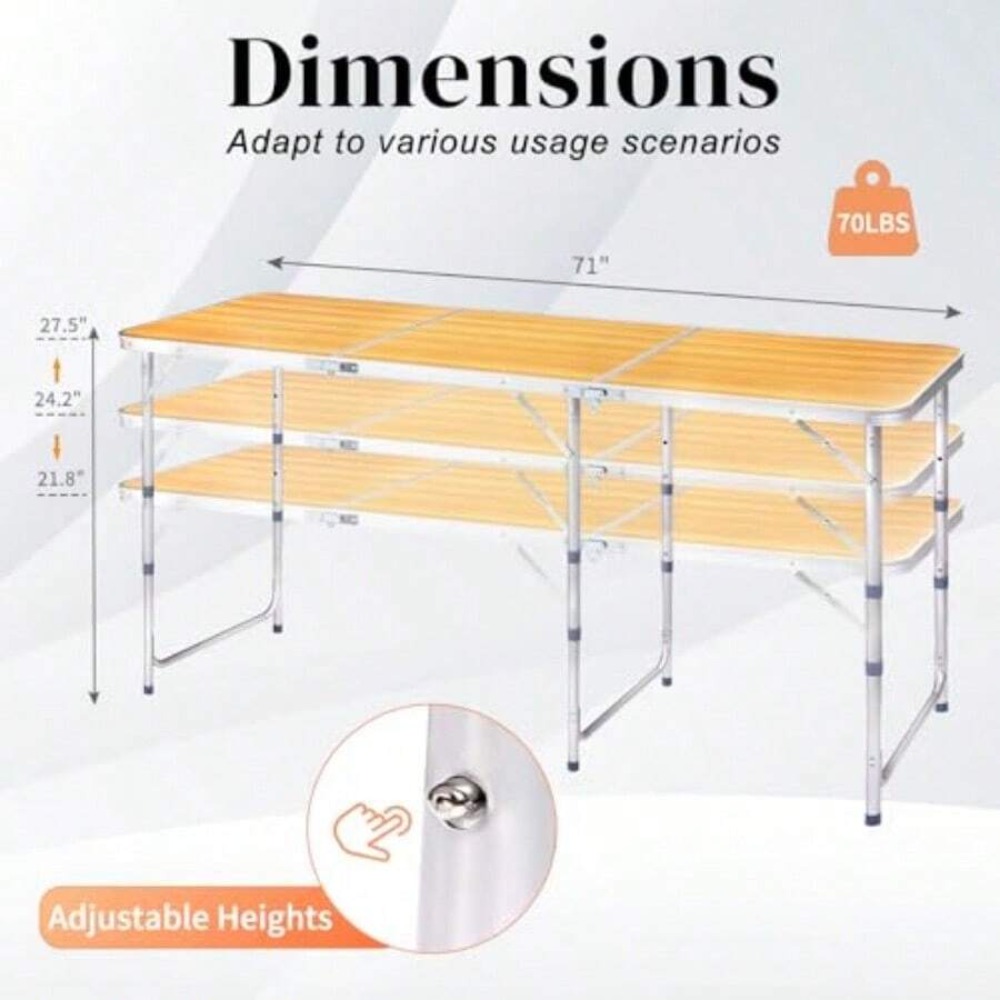 Folding Portable Camping Table - Outdoor Camping Kitchen Setup ulasan dan harga
