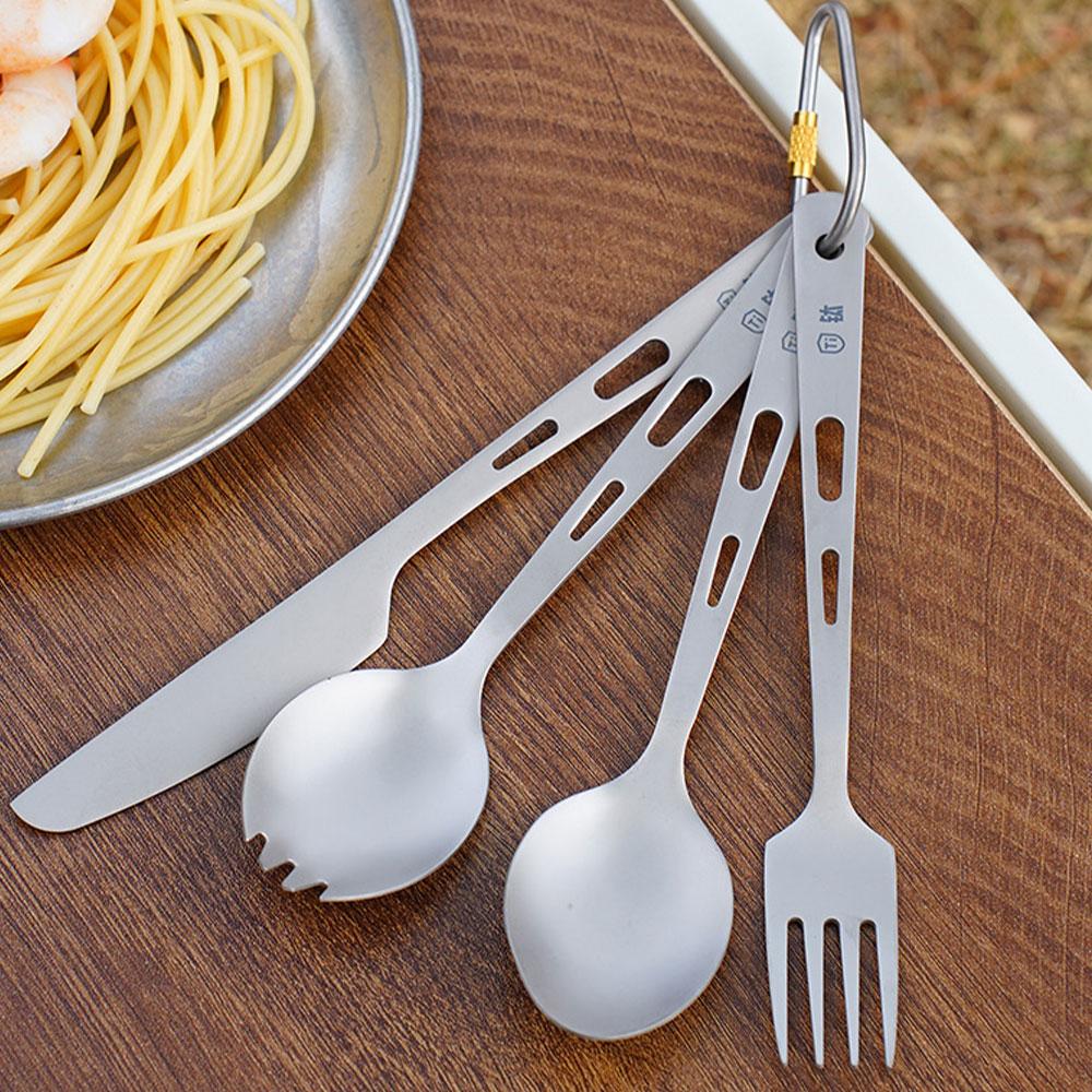 Titanium Long Handle Spoon Out - Outdoor Camping Glamping Share ulasan dan harga