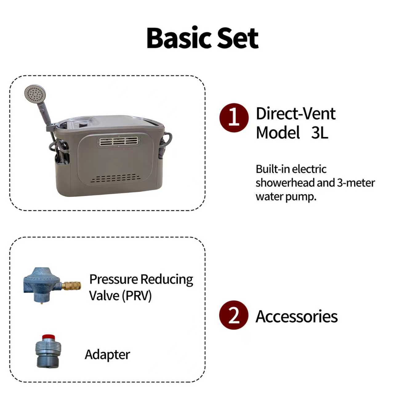 Dual Fuel Portable Propane LPG - Outdoor Camping Hot Water Shower ulasan dan harga