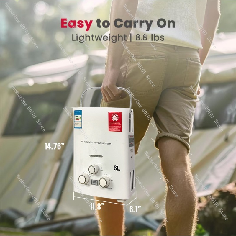 Propane LPG  Gas Tankless Wate - Outdoor Camping Hot Water Shower ulasan dan harga