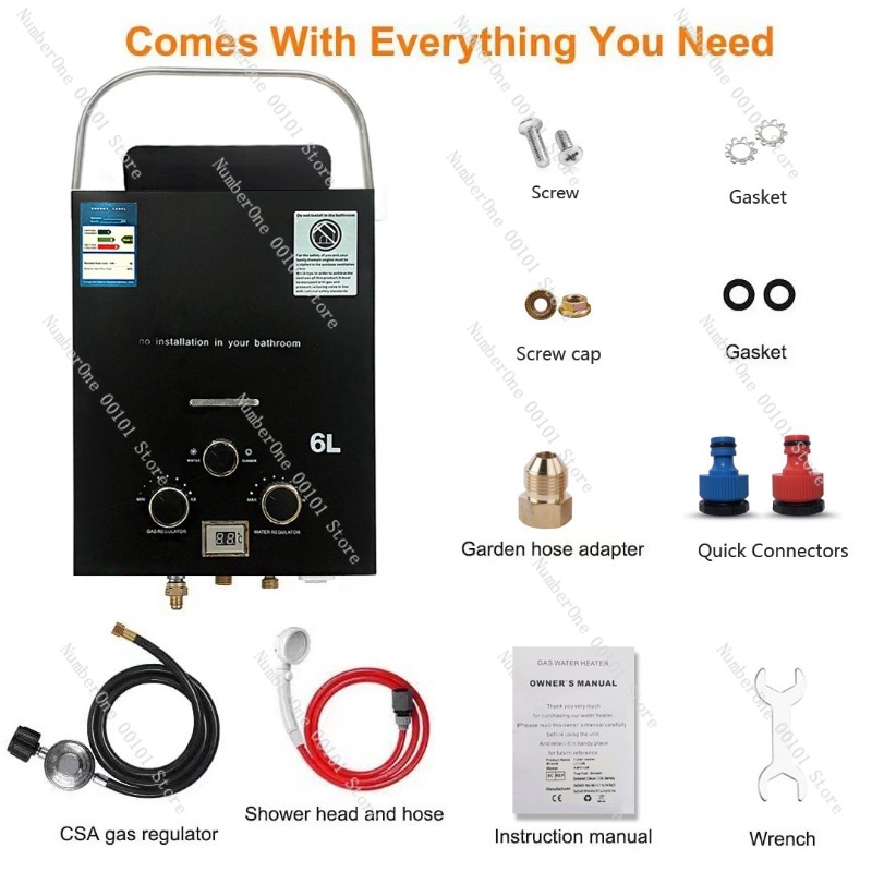 Propane LPG  Gas Tankless Wate - Outdoor Camping Hot Water Shower ulasan dan harga