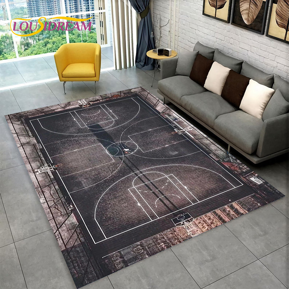 3D Basketball Cour Cartoon Are - Outdoor Camping Mats Large ulasan dan harga