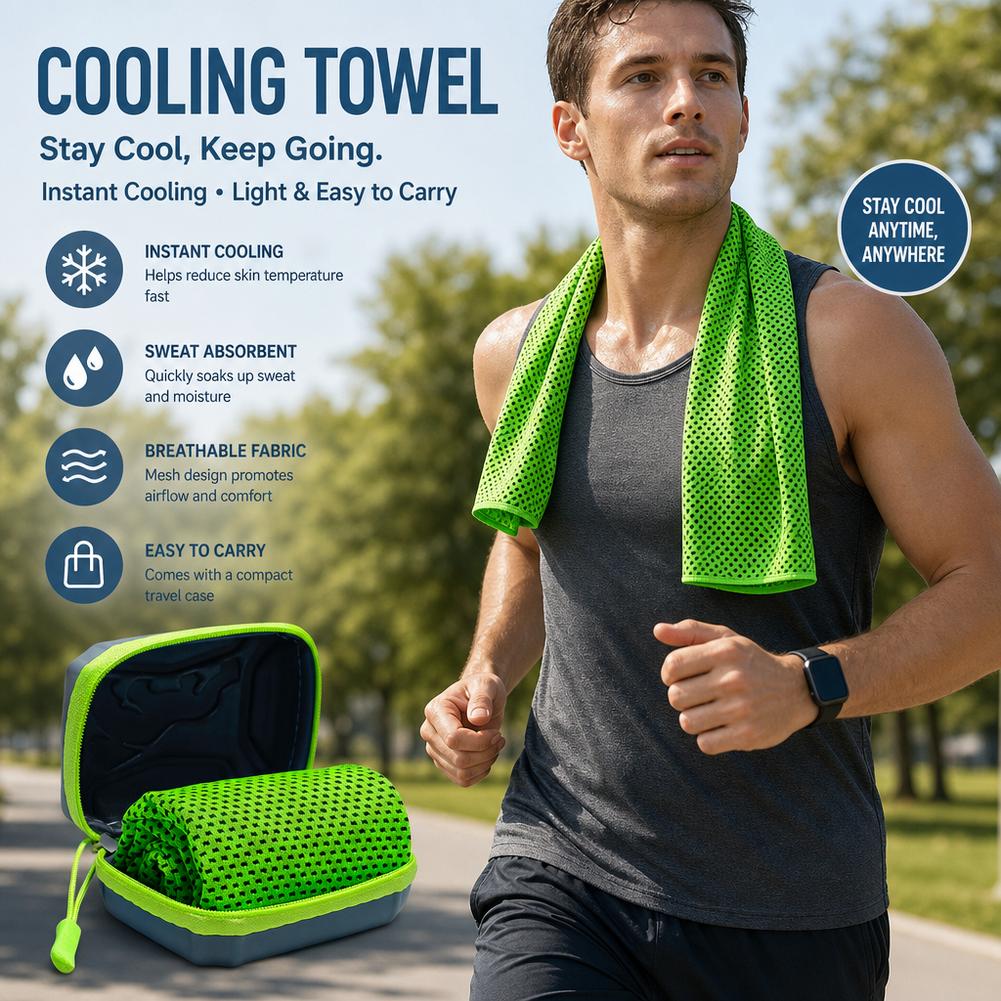 1Pcs Sports Cooling Towel with - Camp Towel Microfiber ulasan dan harga