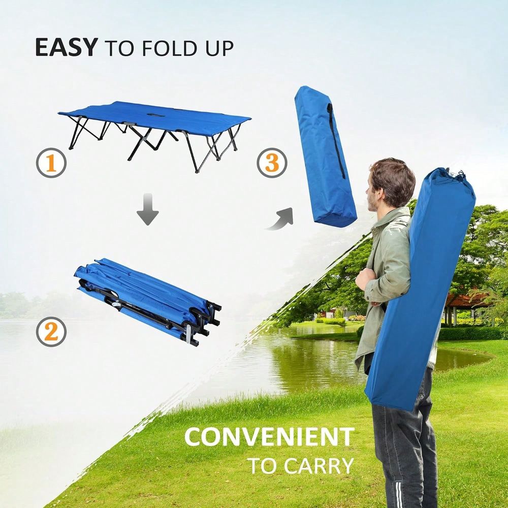 2 Person Folding Camping Cot F - Outdoor Camping Sleeping Bag ulasan dan harga