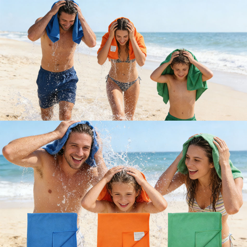 1PC Microfiber Beach Towel Qui - Camp Towel Microfiber ulasan dan harga