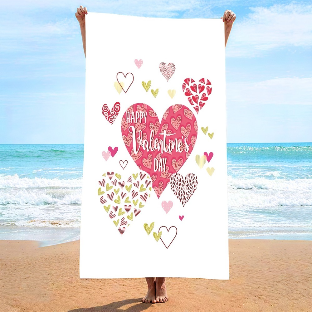Heart Symbol Bath Towel 27x55i - Camp Towel Microfiber ulasan dan harga