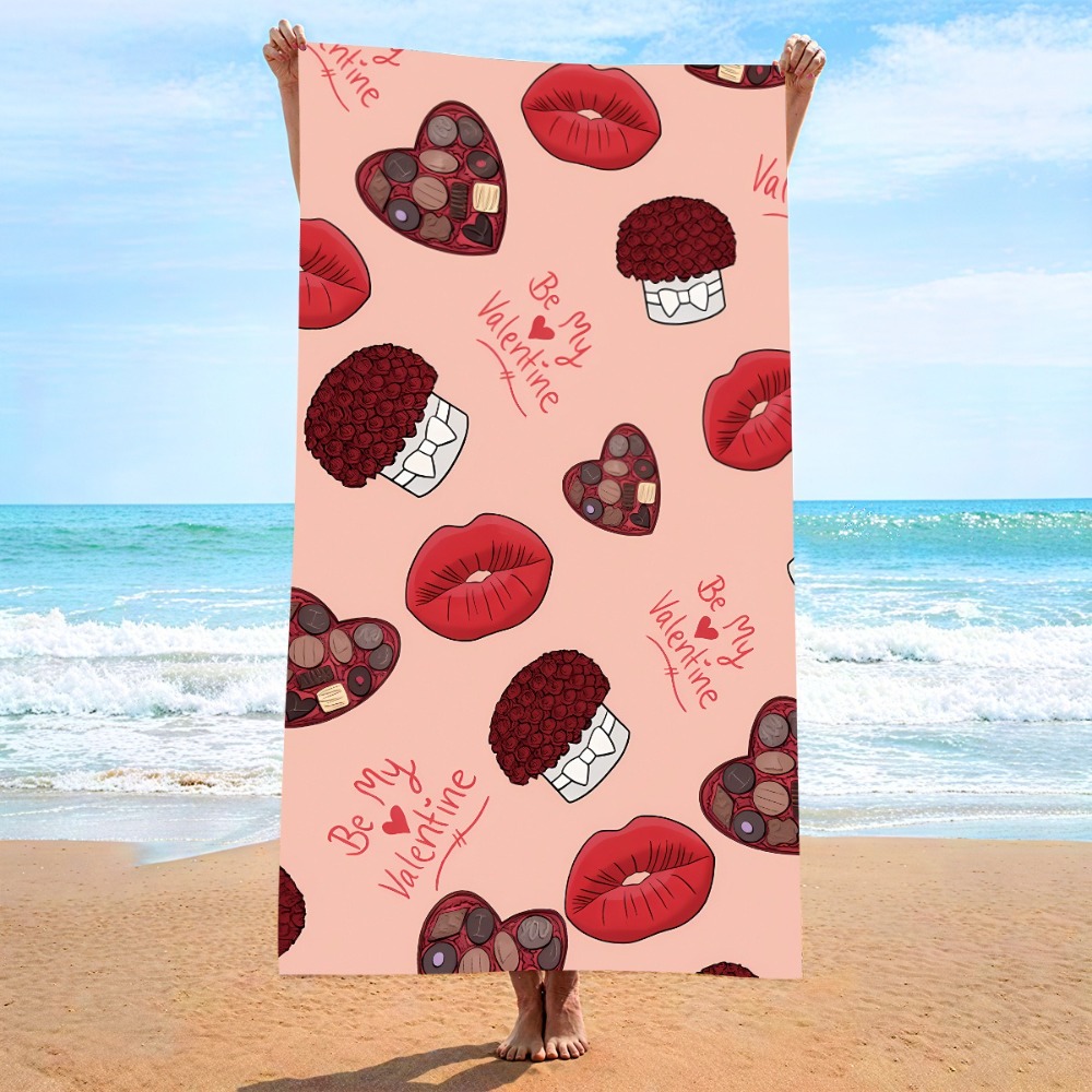 Heart Symbol Bath Towel 27x55i - Camp Towel Microfiber ulasan dan harga
